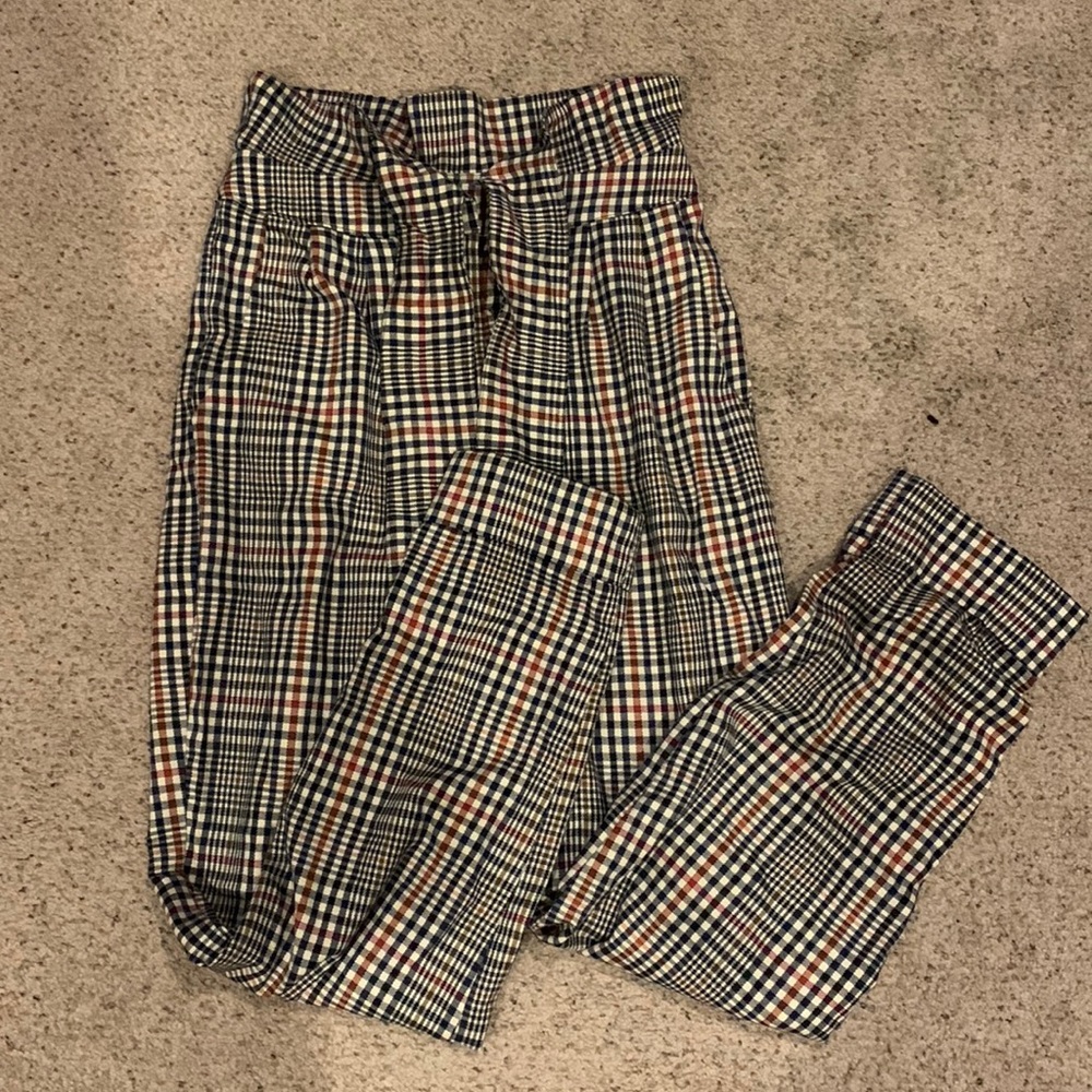 High waisted Forever 21 plaid pants